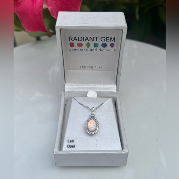 🎉HOST PICK!! 🎉Opal Necklace, Sterling Sliver - Picture 2 of 2